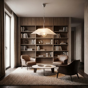 Sospensione moderna da soffitto per interno in vetro diamantato 1XE27