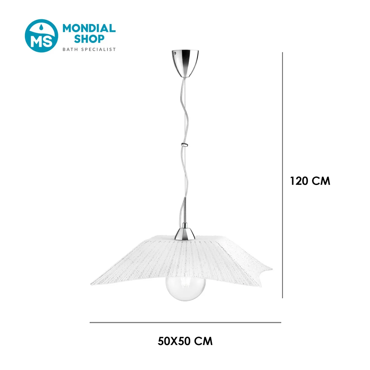 Moderne Diamant-Glas-Pendelleuchte E27 | Mondialshop