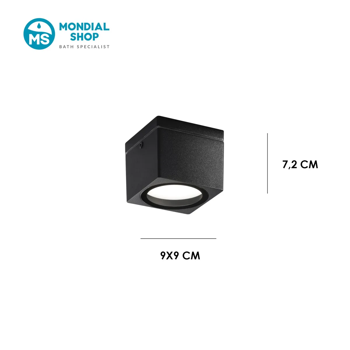 Moderne quadratische Deckenleuchte GX53 | Mondialshop
