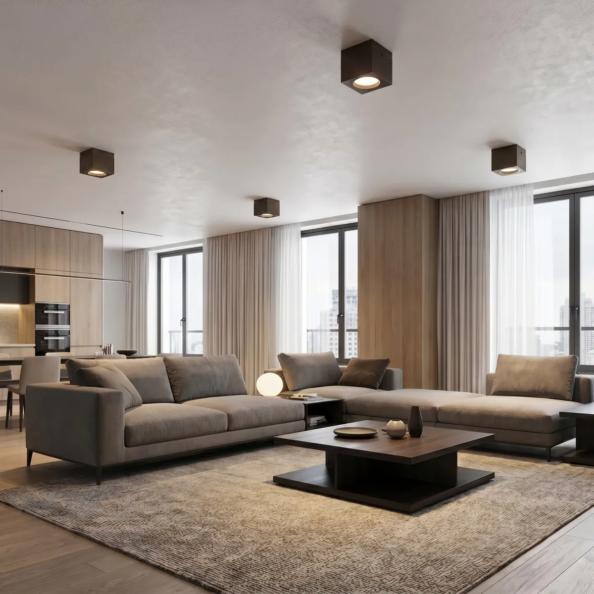 Plafonnier carré moderne GX53 | Mondialshop