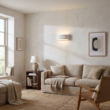 lampada da parete per interno in gesso verniciabile