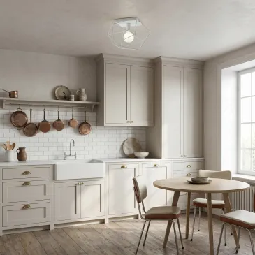 lampada da soffitto per interni bianca