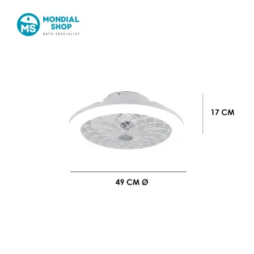 Scheda tecnica plafoniera LED con ventilatore integrato bianca