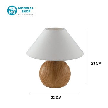 Lumetto Pino Effetto Legno Chiaro e Bianco | MondialShop