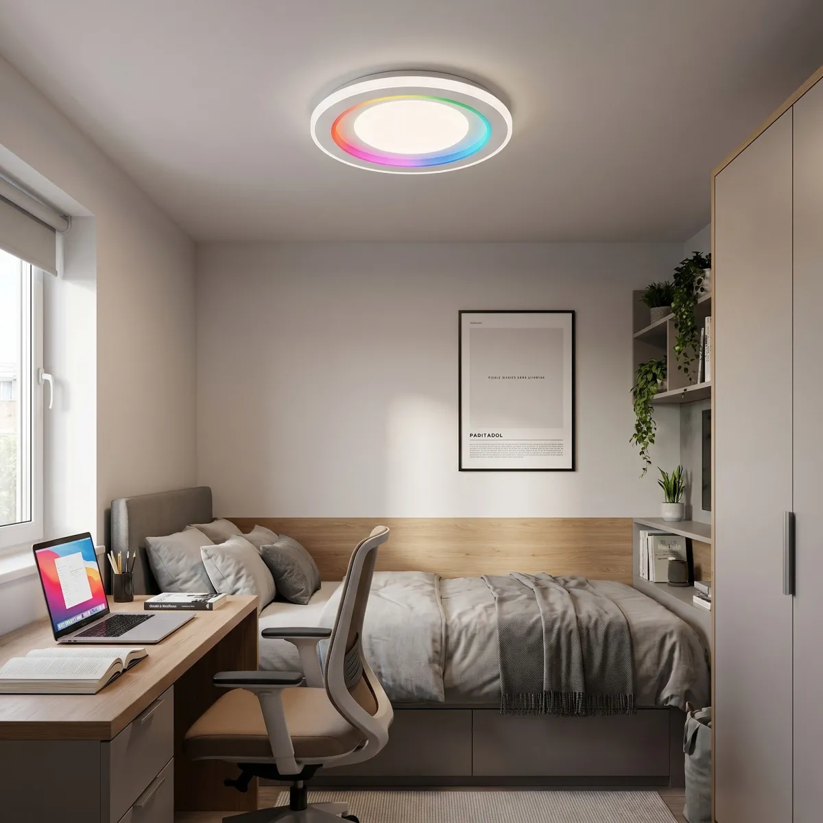 40-W-LED-Deckenleuchte aus weißem Acryl | Mondialshop