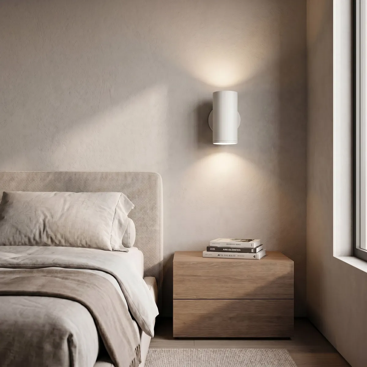 lampada LED applique da muro bianca