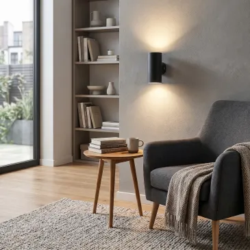 Applique murale ronde à LED à double émission | Mondialshop
