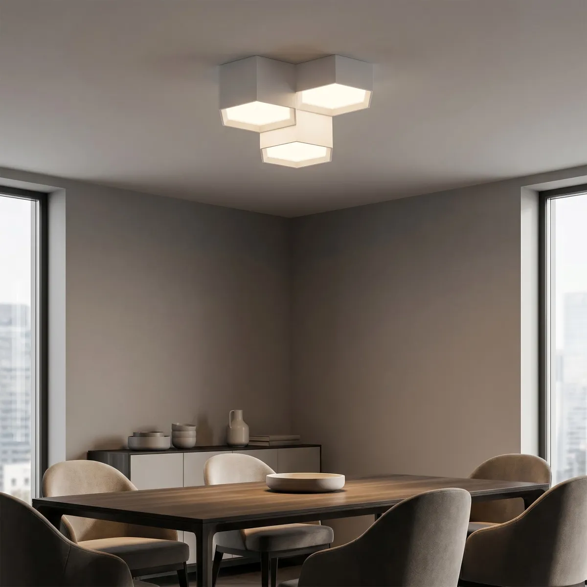 Plafoniera LED Bianca dal design moderno e funzionale per...