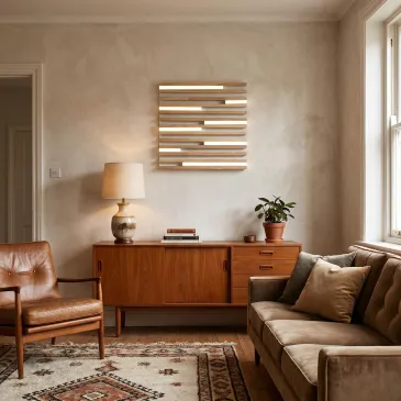 Plafonnier LED 24 W en érable ou chêne | Mondialshop