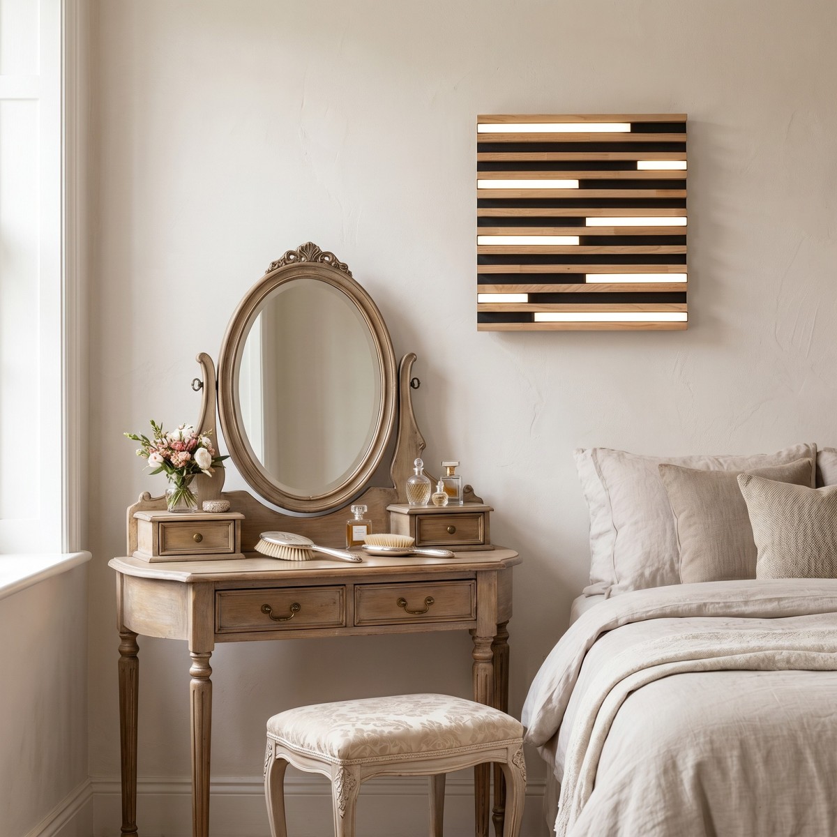 Plafonnier LED 24 W en érable ou chêne | Mondialshop