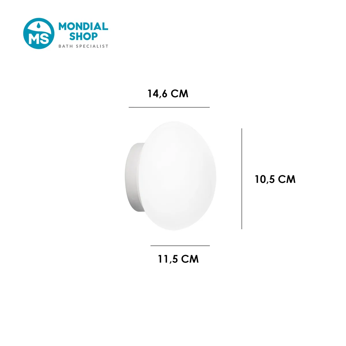 Applique murale ronde blanche moderne pour salle de bain...