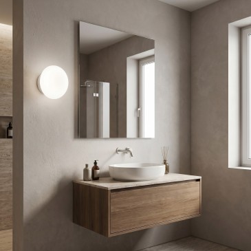 Applique Tonda Bianca per Bagno G9
