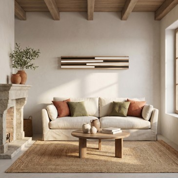 plafoniera led in legno nera per interni