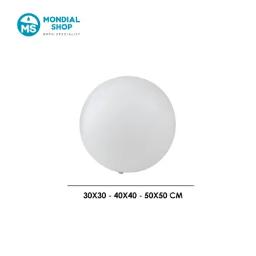 Lampe de jardin sphérique blanche | Mondialshop