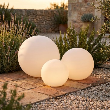Lampe sphérique d'extérieur en 3 tailles E27