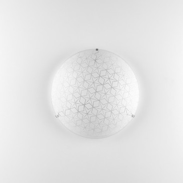 Plafoniera Vetro 40cm Decoro Stelle 3xE27 | Mondialshop