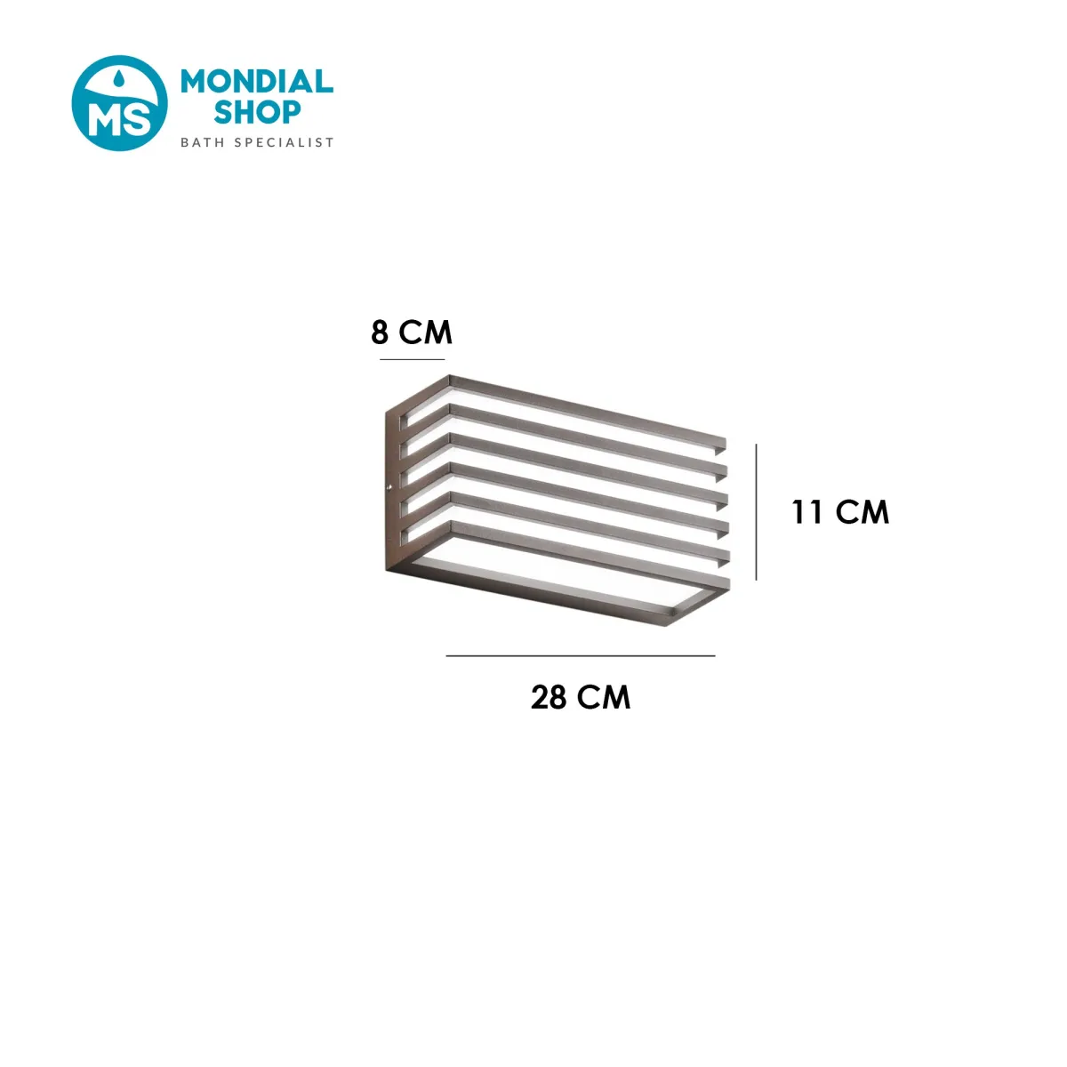 scheda tecnica applique da emissione DUKROT antracite