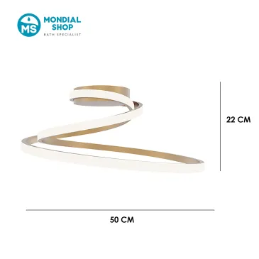 Scheda tecnica lampada da soffitto COASTER oro