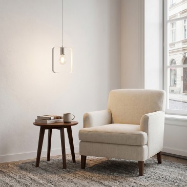 SMITH WHITE/NICKEL SUSPENSION 1XE27 19,5X10X160CM