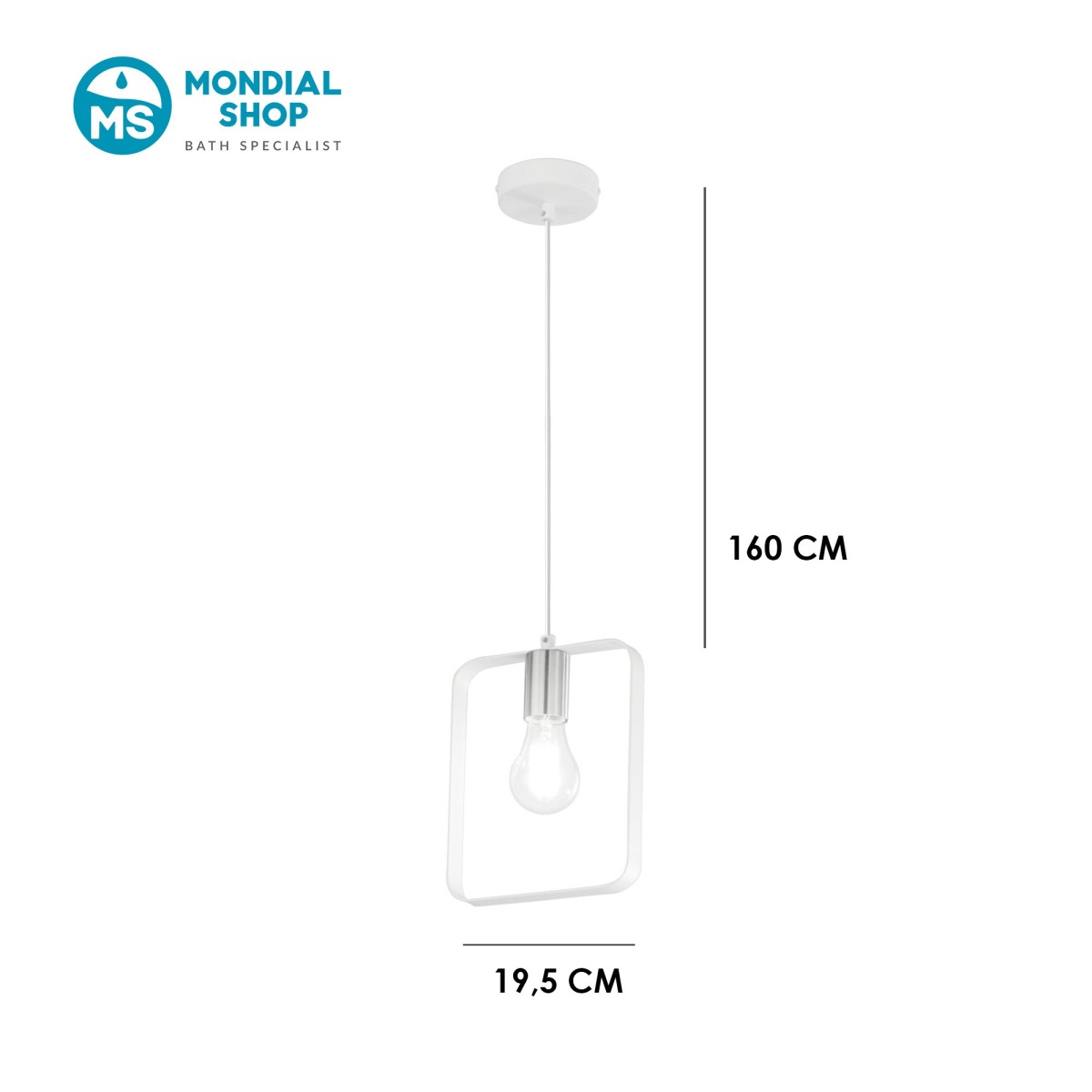 Sospensione Moderna Bianca E27 | Mondialshop