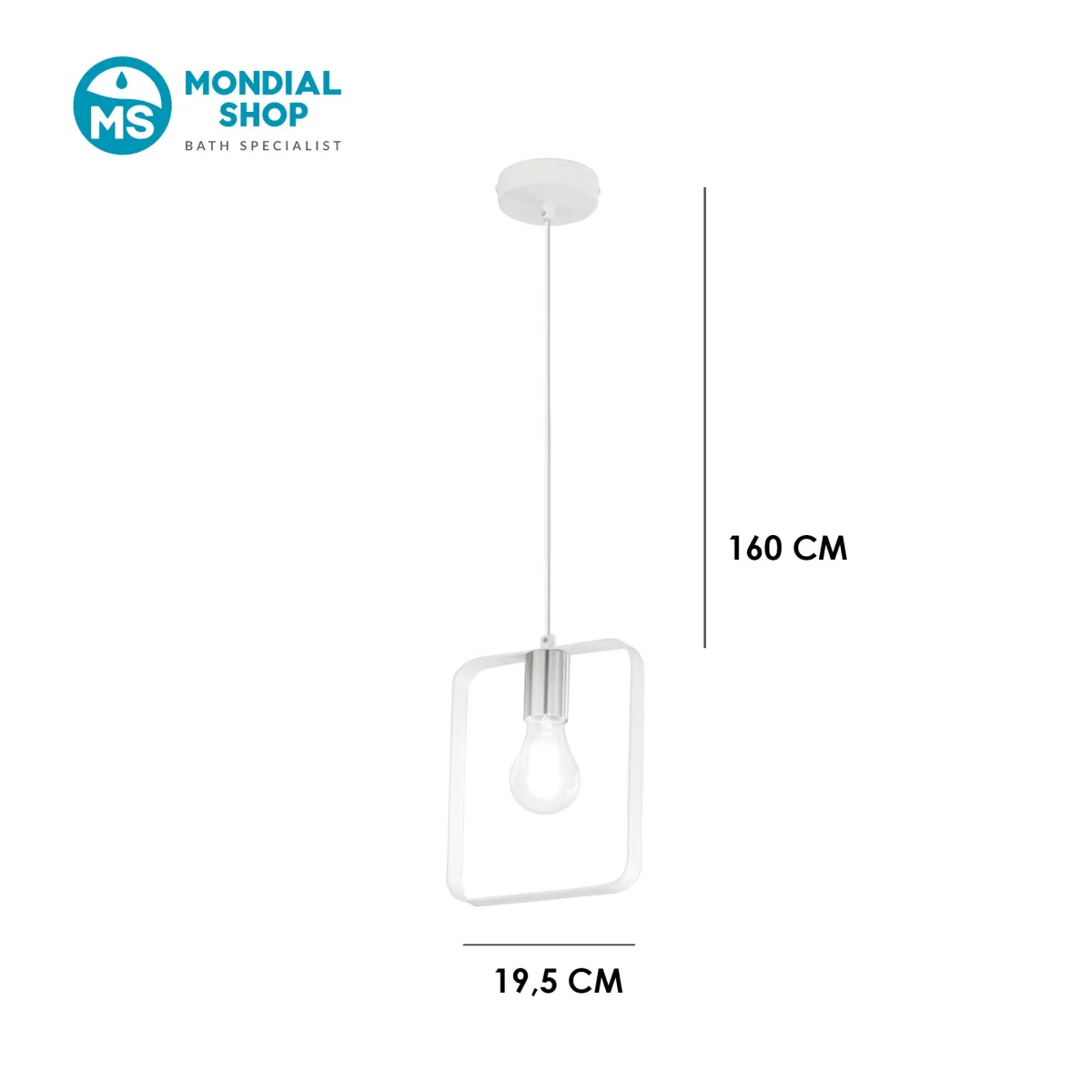 Sospensione Moderna Bianca E27 | Mondialshop