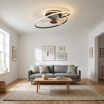 Plafonnier LED 60 W avec ventilateur intégré | Mondialshop