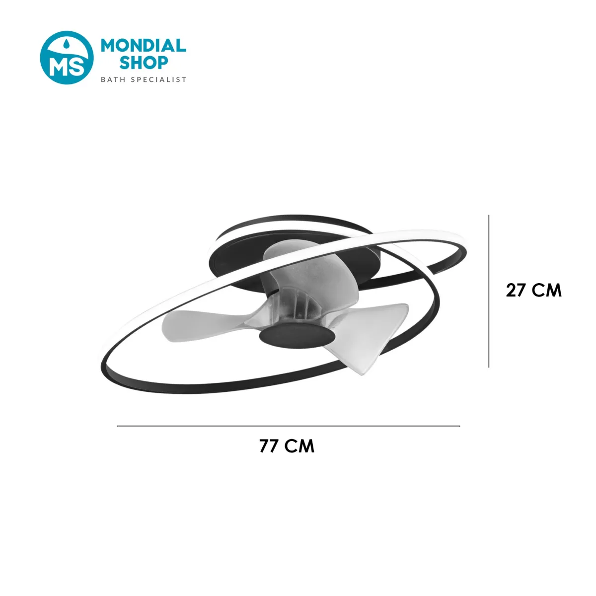60-W-LED-Deckenleuchte mit integriertem Ventilator |...