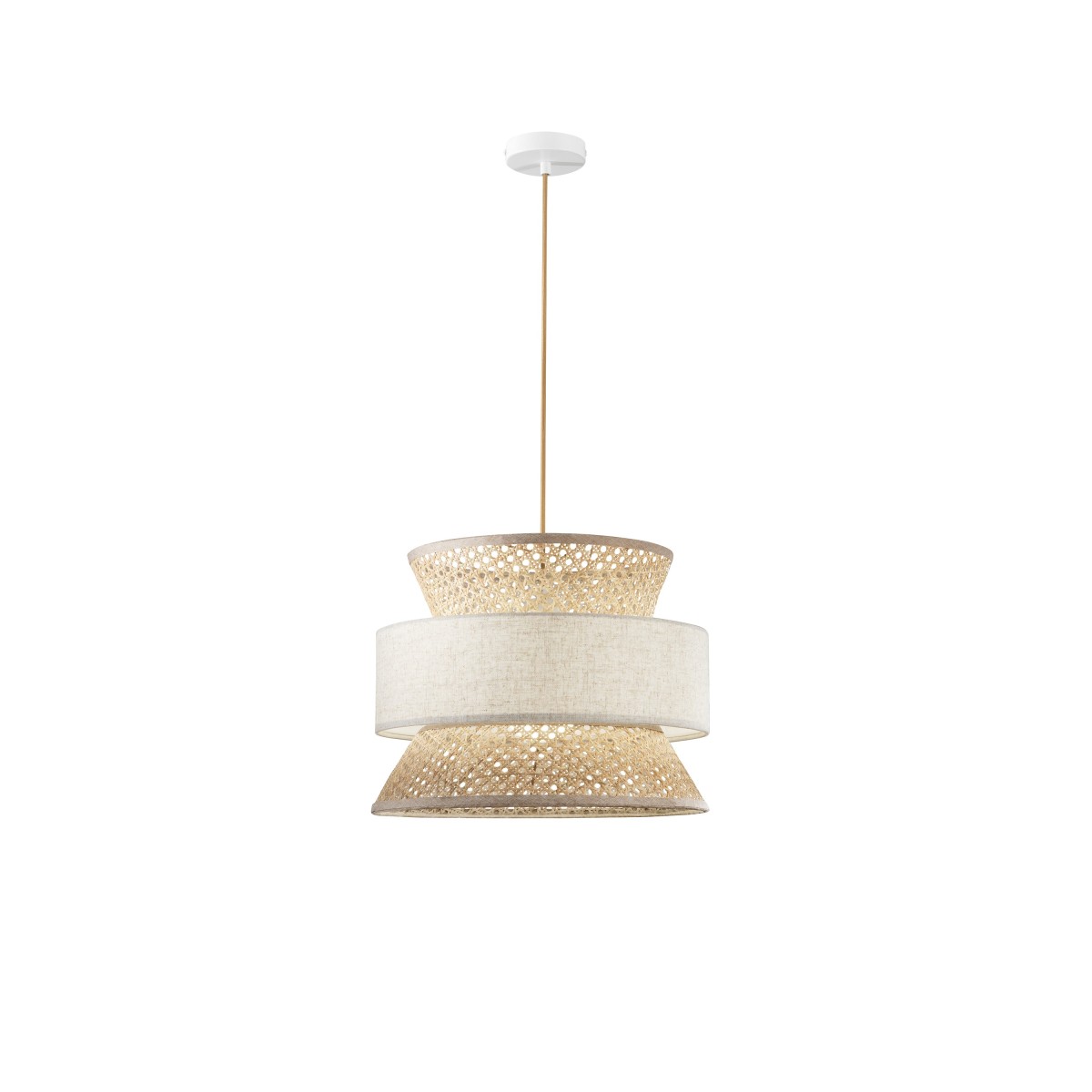 Lampe suspendue en rotin (E27) | Mondialshop