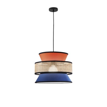 Lampe suspendue en rotin (E27) | Mondialshop