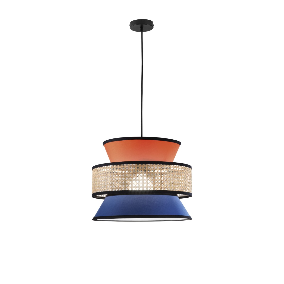 Lampe suspendue en rotin (E27) | Mondialshop