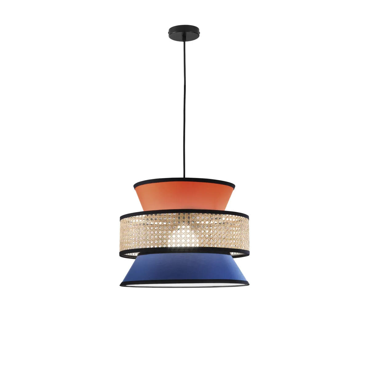 Lampe suspendue en rotin (E27) | Mondialshop
