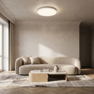 Plafonnier LED blanc moderne 50 W | Mondialshop