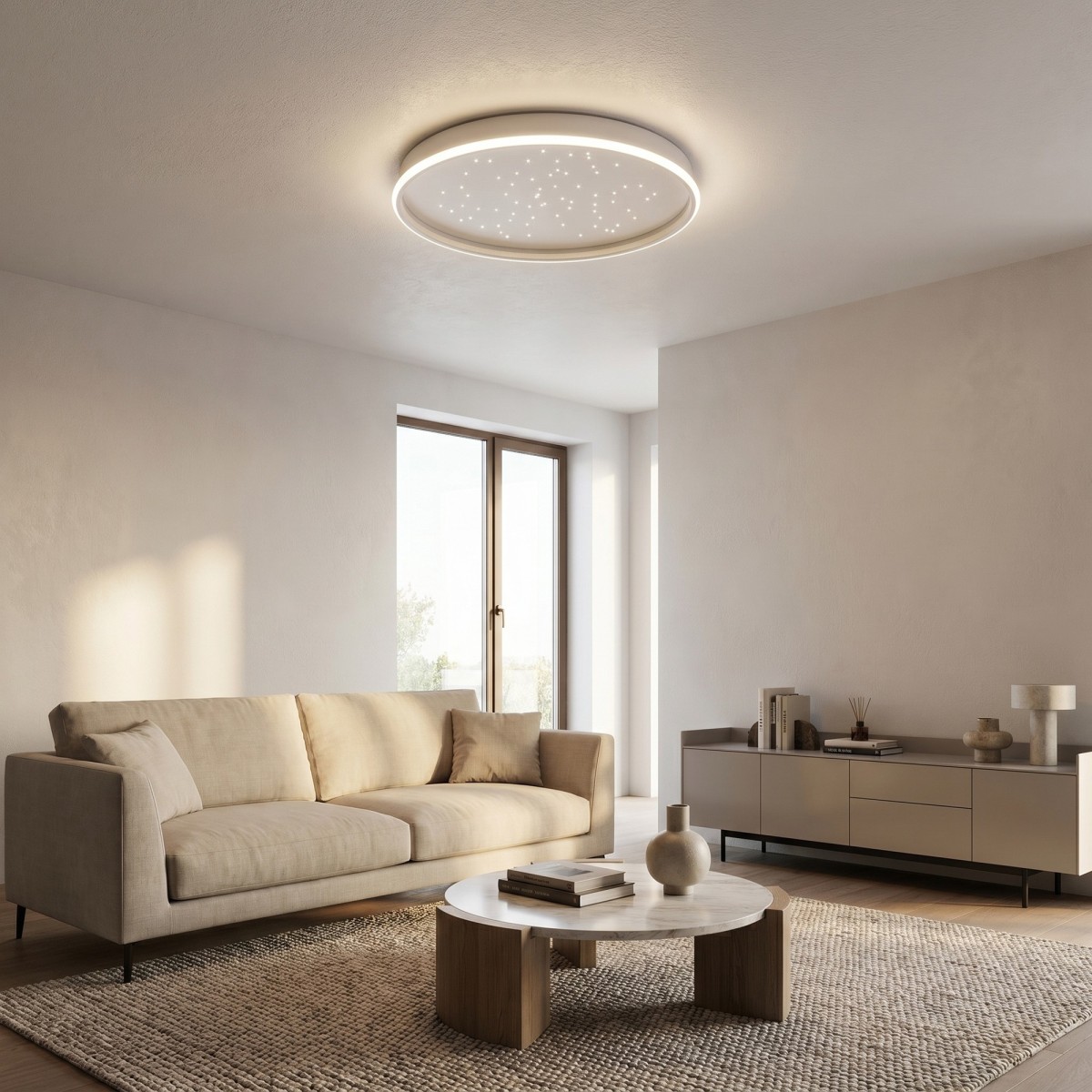 Moderne 50-W-LED-Deckenleuchte in Weiß | Mondialshop