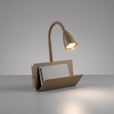 lampada marrone applique da muro adatta a studi e uffici