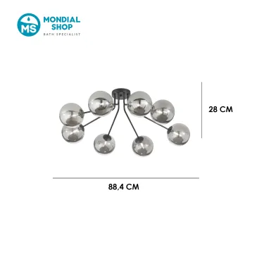 Scheda tecnica lampada  HONEY-PL8 nero