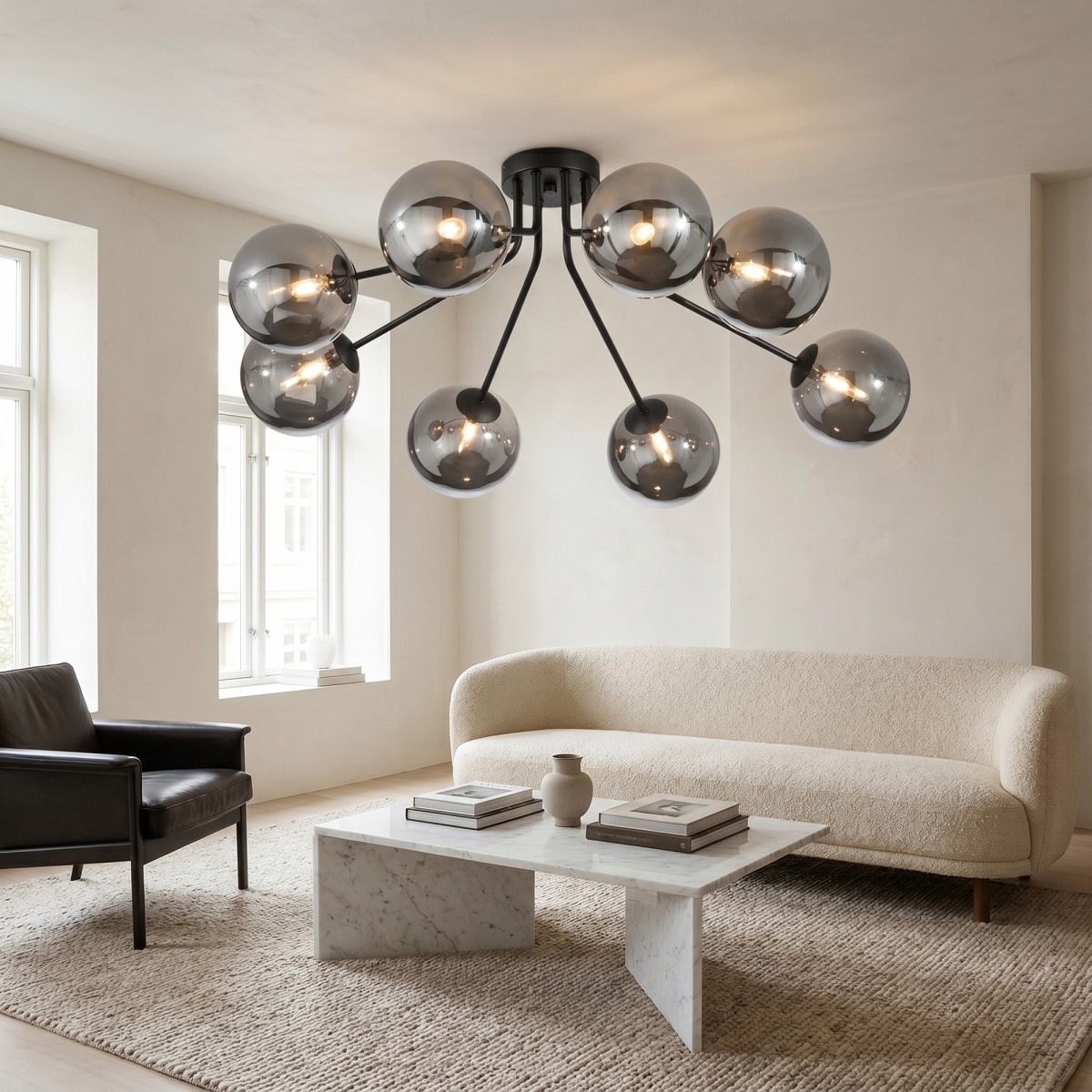 Plafonnier moderne à 8 lampes G9 | Mondialshop