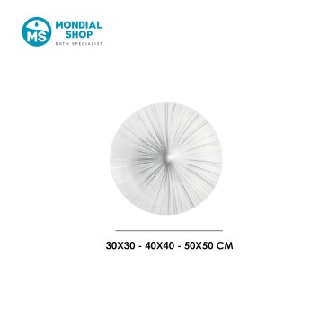 Plafonnier LED blanc et argent 24 W | MondialShop