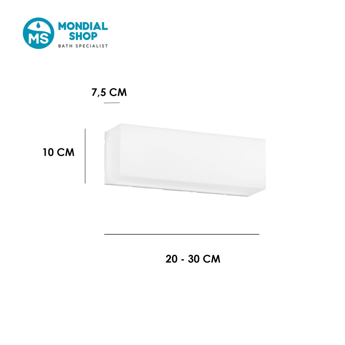 Weiße rechteckige LED-Deckenleuchte | Mondialshop