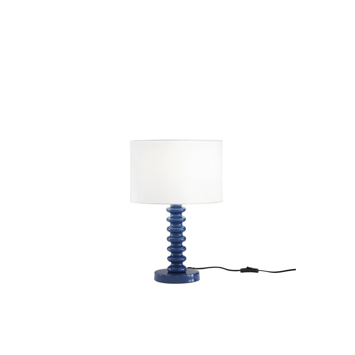 Lampada da Tavolo Velluto Bianco e Metallo | Mondialshop
