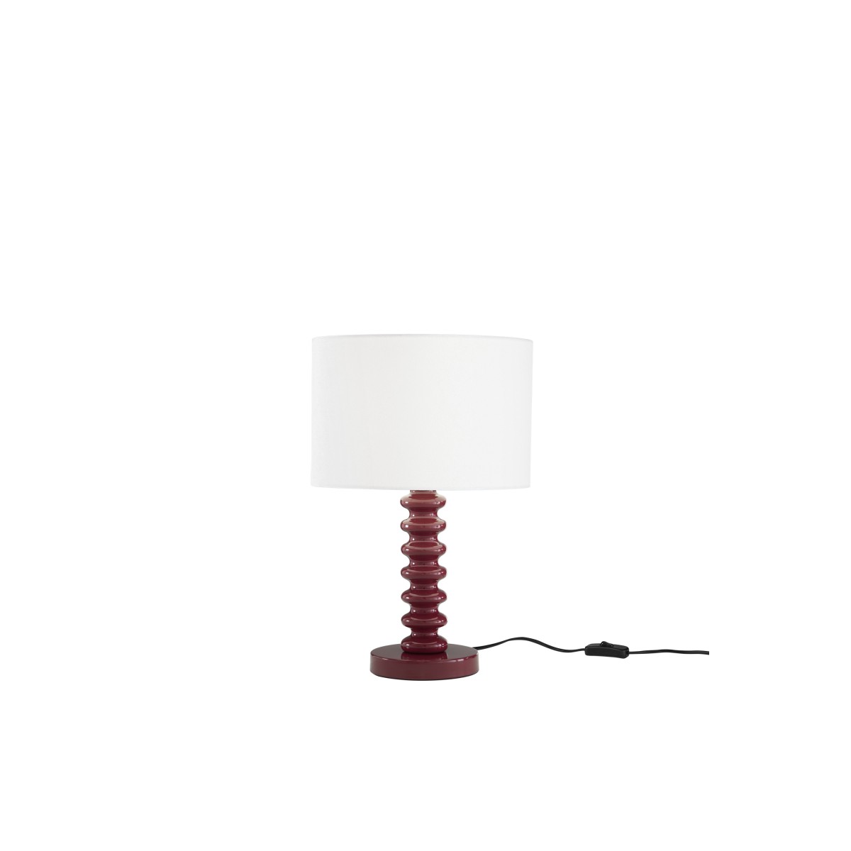 Lampada da Tavolo Velluto Bianco e Metallo | Mondialshop