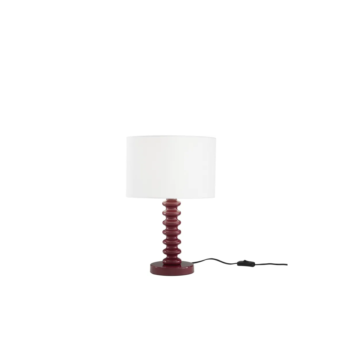 Lampada da Tavolo Velluto Bianco e Metallo | Mondialshop