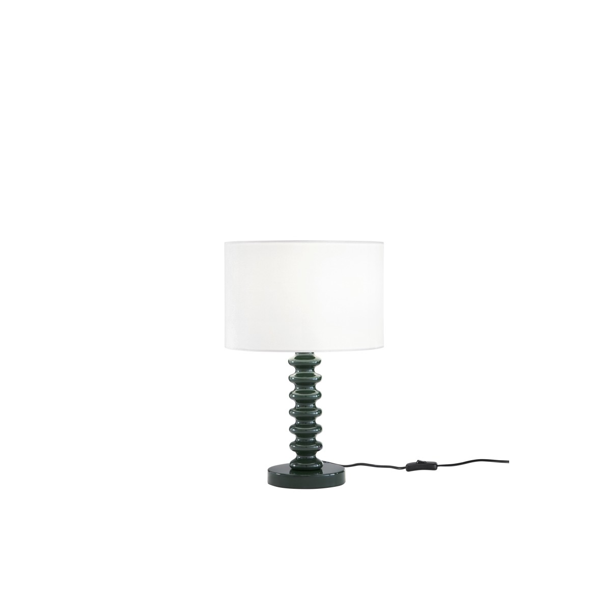 Lampada da Tavolo Velluto Bianco e Metallo | Mondialshop