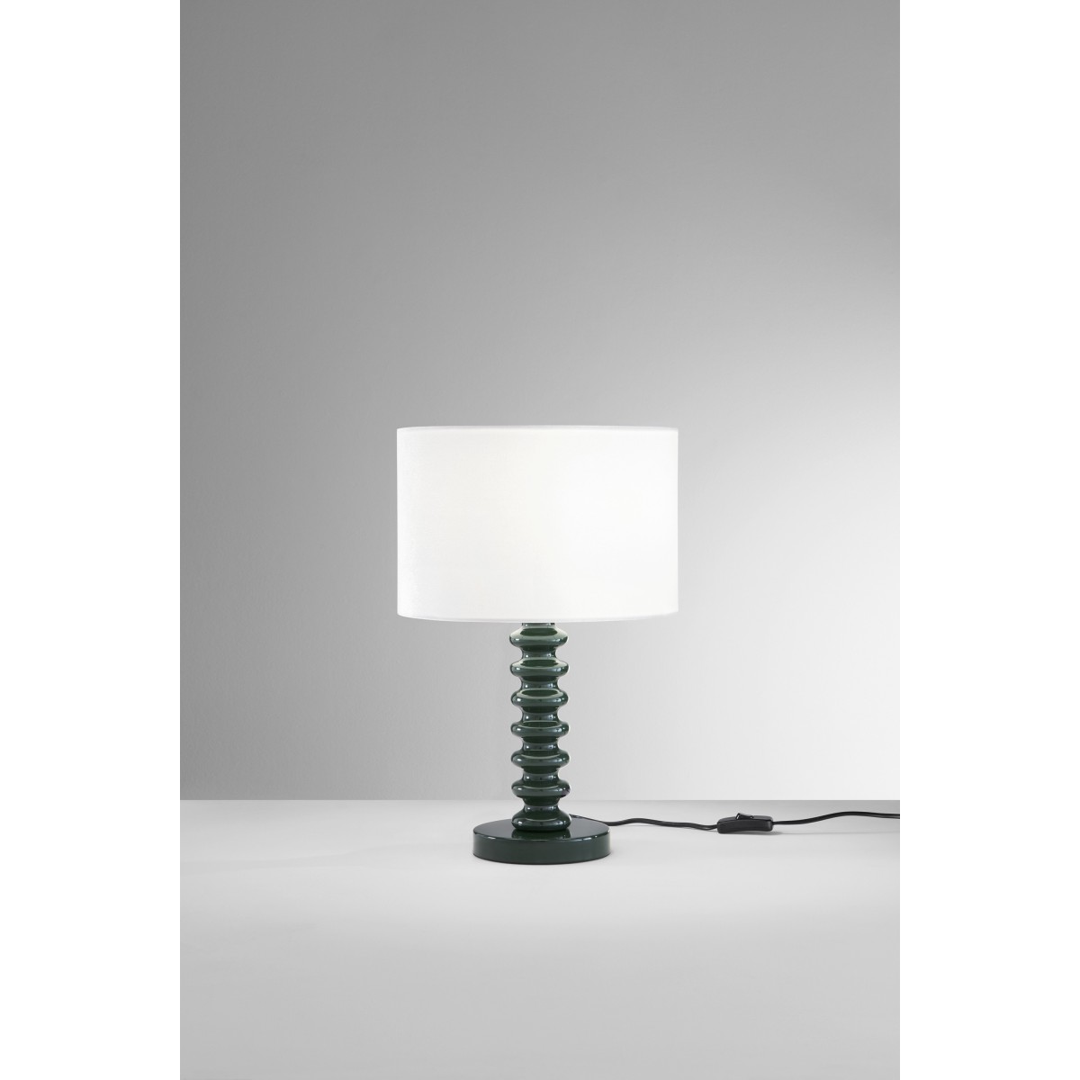 Lampada da Tavolo Velluto Bianco e Metallo | Mondialshop