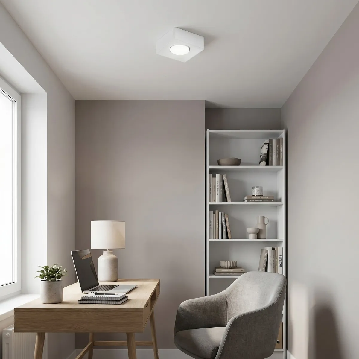 Plafonnier carré blanc moderne GX53 | Mondialshop