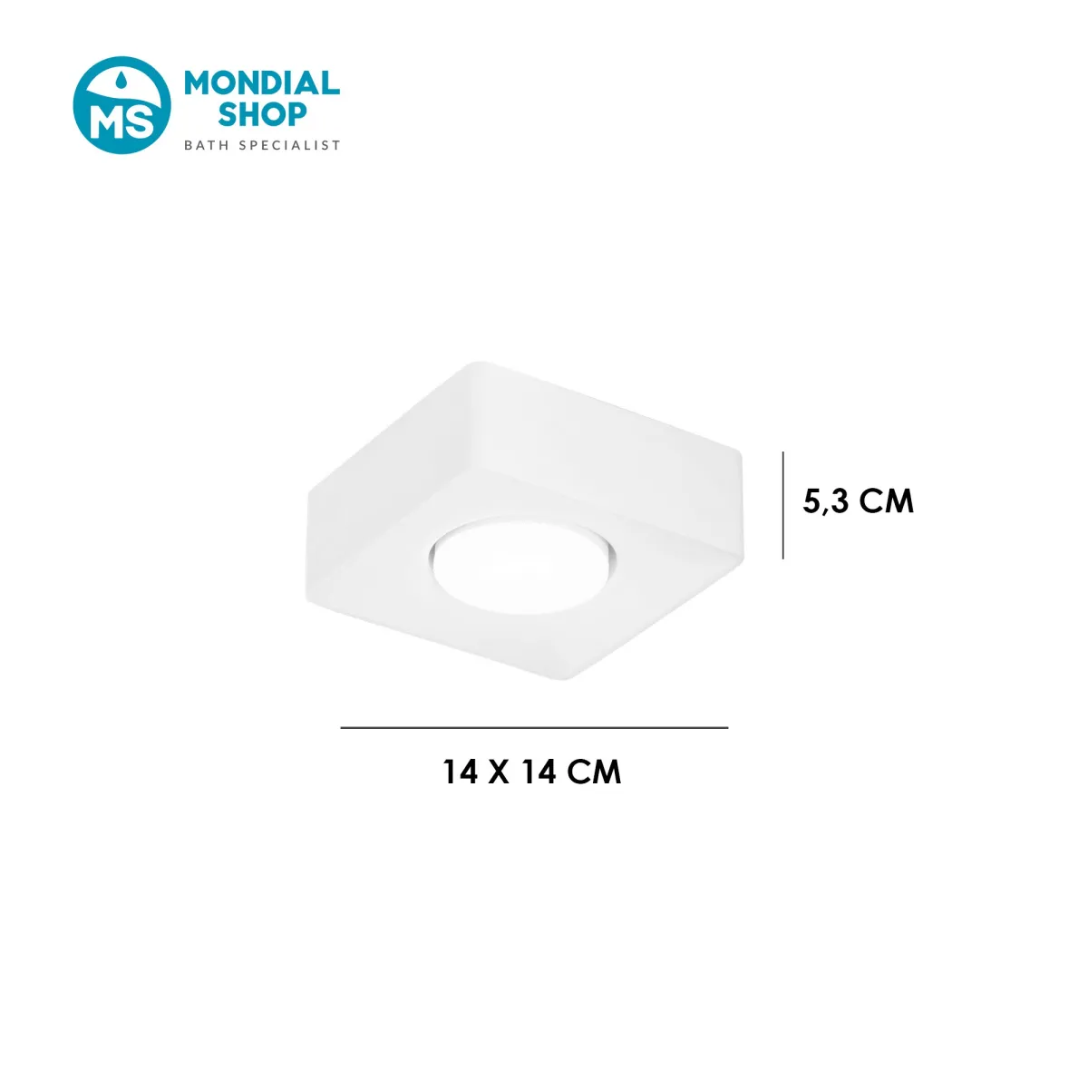 Plafoniera Quadrata Bianca Moderna GX53 | Mondialshop