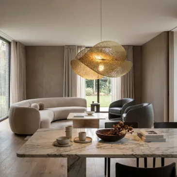 Goldene Pendelleuchte mit E27-Fassung | Mondialshop