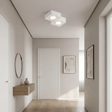 Plafonnier blanc moderne...