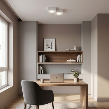Moderne weiße Deckenleuchte mit 2 GX53-Fassungen, minimalistisches Design für Flur und Eingangsbereich