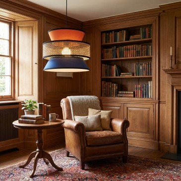 Lampe suspendue en rotin (E27) | Mondialshop
