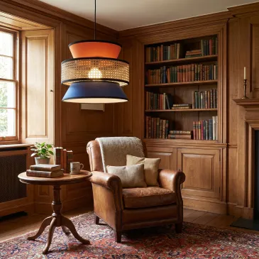 Lampe suspendue en rotin (E27) | Mondialshop